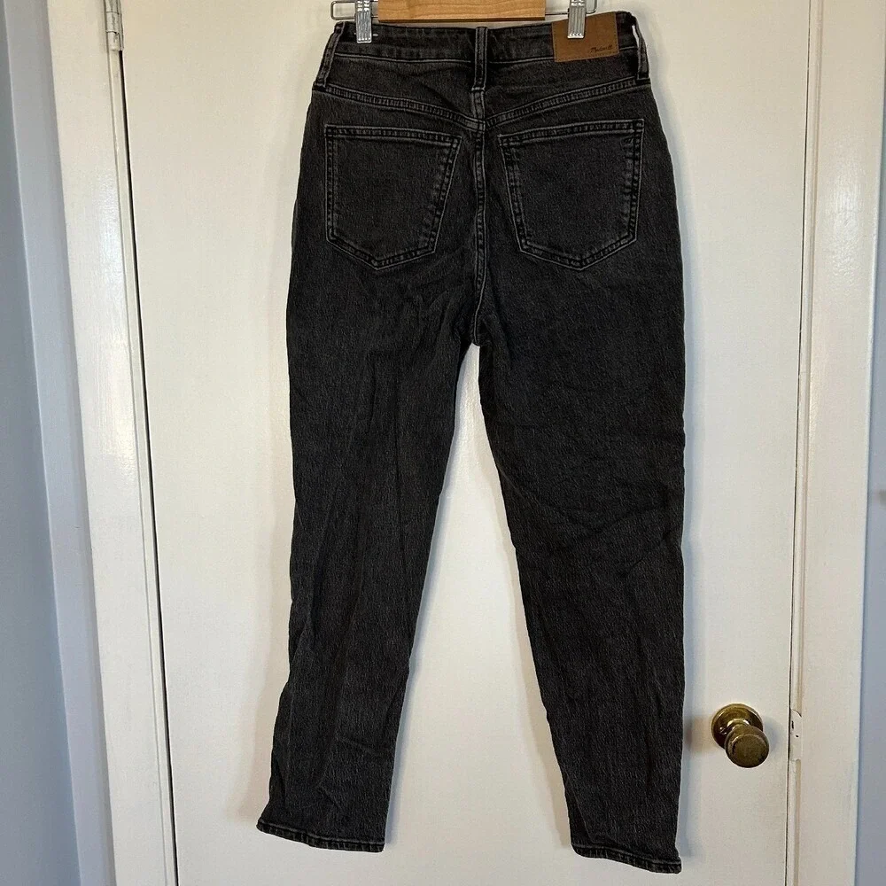 Madewell The Curvy Perfect Vintage Jean Lunar Wash Faded Black‎ Denim 25 Edgy